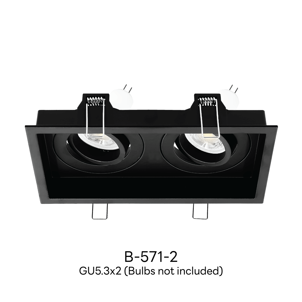 ดาวน์ไลท์ SL LIGHTING 571-2 ทรงสี่เหลี่ยม สีดำ