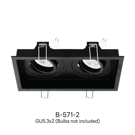 ดาวน์ไลท์ SL LIGHTING 571-2 ทรงสี่เหลี่ยม สีดำ_1