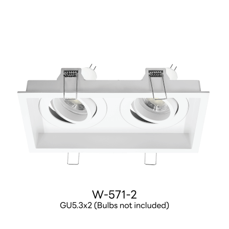 ดาวน์ไลท์ SL LIGHTING 571-2 ทรงสี่เหลี่ยม สีขาว_1