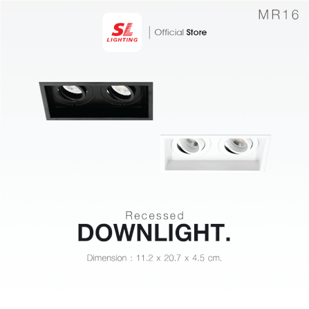 ดาวน์ไลท์ SL LIGHTING 571-2 ทรงสี่เหลี่ยม สีดำ_4