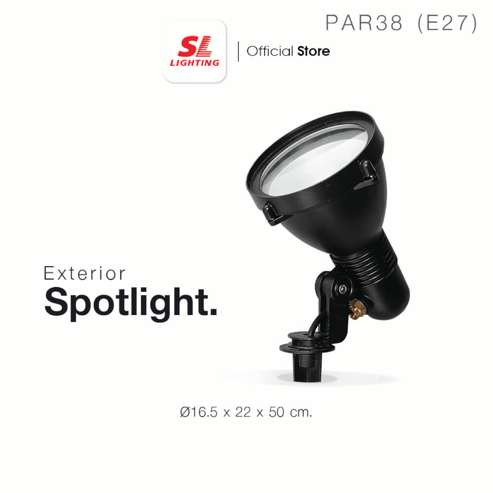 ไฟส่องต้นไม้ SL LIGHTING 5712 PAR38 E27 สีดำ