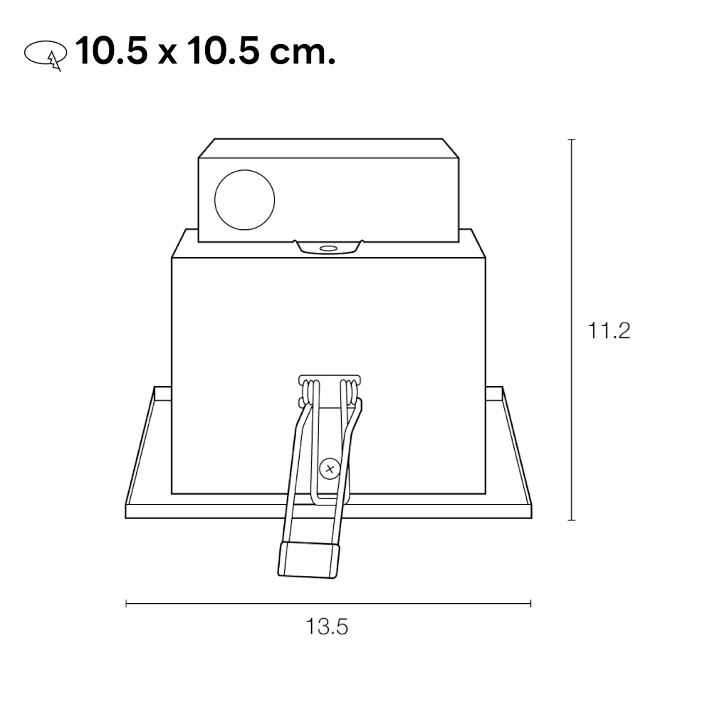 ดาวน์ไลท์ SL LIGHTING 577-1 ทรงสี่เหลี่ยม สีดำ