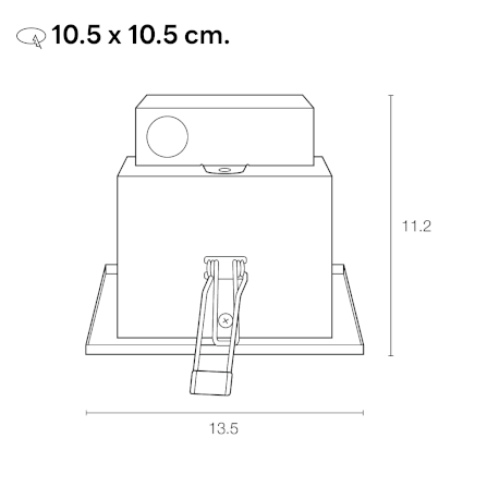 ดาวน์ไลท์ SL LIGHTING 577-1 ทรงสี่เหลี่ยม สีดำ_2