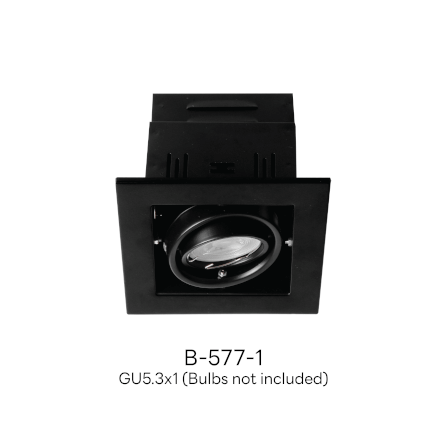 ดาวน์ไลท์ SL LIGHTING 577-1 ทรงสี่เหลี่ยม สีดำ_1