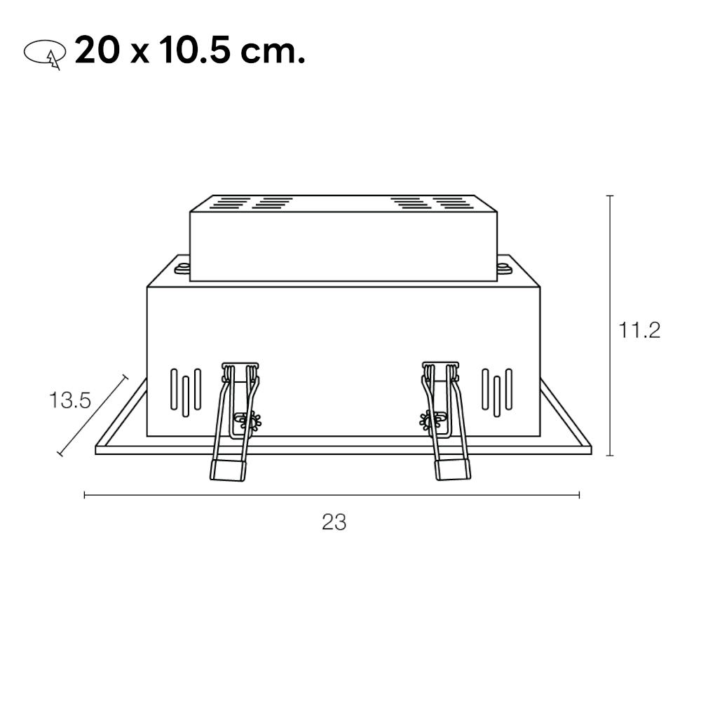ดาวน์ไลท์ SL LIGHTING 577-2 ทรงสี่เหลี่ยม สีดำ