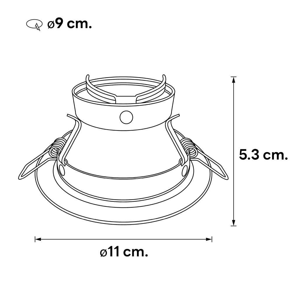 ดาวน์ไลท์ SL LIGHTING 578 ทรงกลม สีดำ