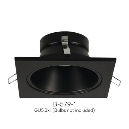 ดาวน์ไลท์ SL LIGHTING 579-1 ทรงสี่เหลี่ยม สีดำ_2