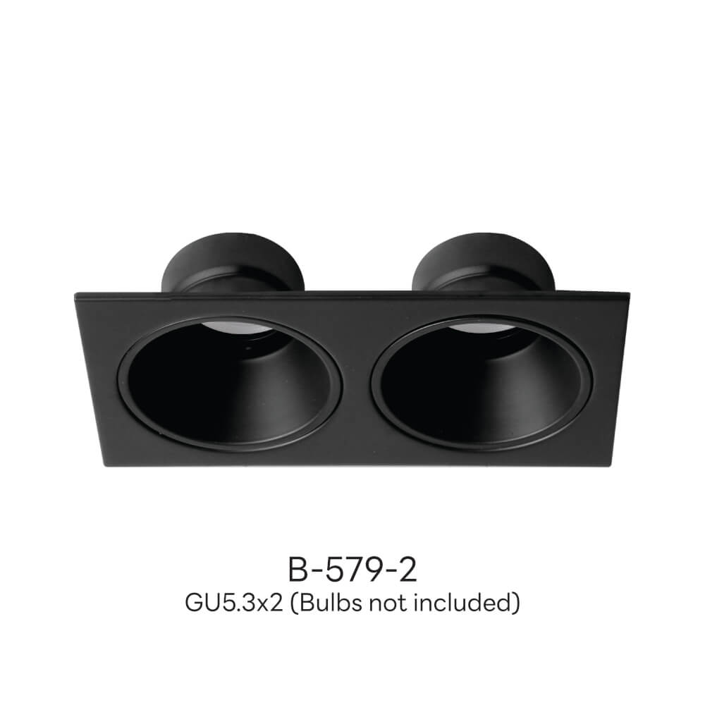 ดาวน์ไลท์ SL LIGHTING 579-2 ทรงสี่เหลี่ยม สีดำ