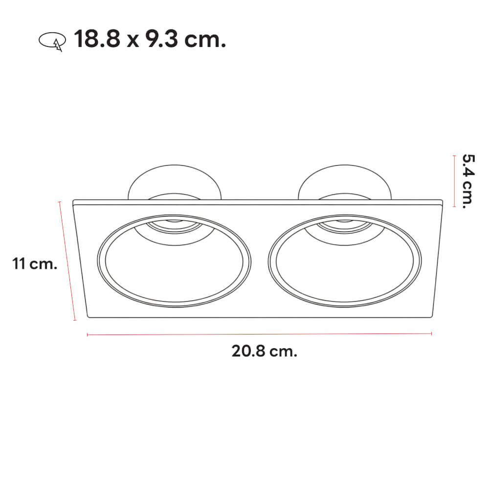 ดาวน์ไลท์ SL LIGHTING 579-2 ทรงสี่เหลี่ยม สีดำ