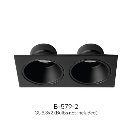 ดาวน์ไลท์ SL LIGHTING 579-2 ทรงสี่เหลี่ยม สีดำ_1