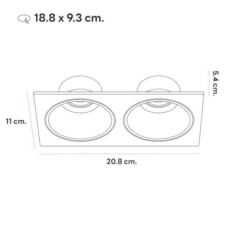 ดาวน์ไลท์ SL LIGHTING 579-2 ทรงสี่เหลี่ยม สีดำ_2