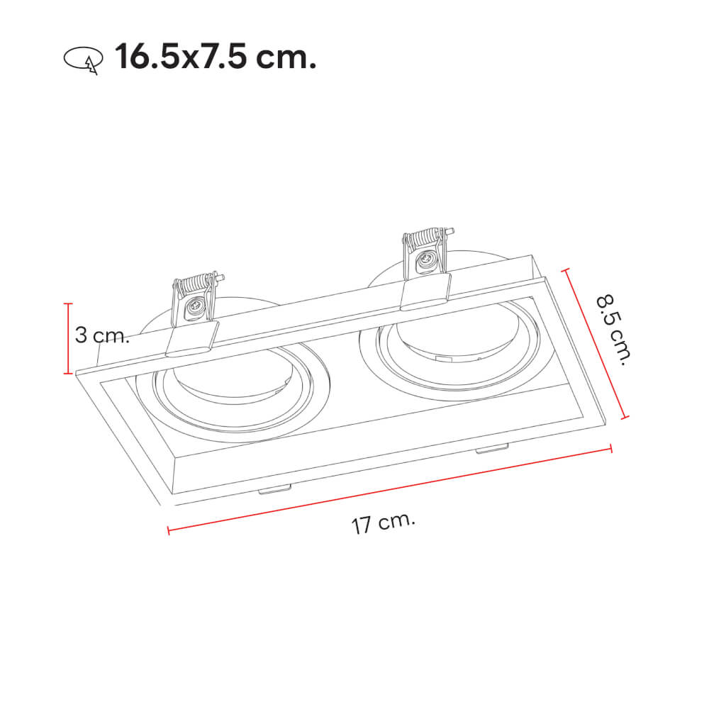 ดาวน์ไลท์ SL LIGHTING 584-2 สีขาว สี่เหลี่ยม