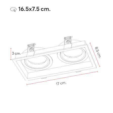 ดาวน์ไลท์ SL LIGHTING 584-2 สีขาว สี่เหลี่ยม_3