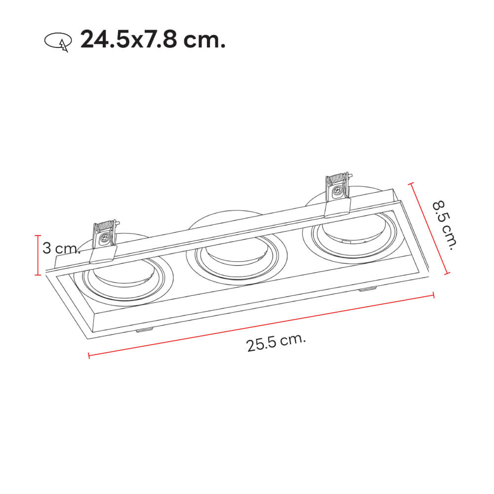 ดาวน์ไลท์ SL LIGHTING 584 ทรงสี่เหลี่ยม สีขาว