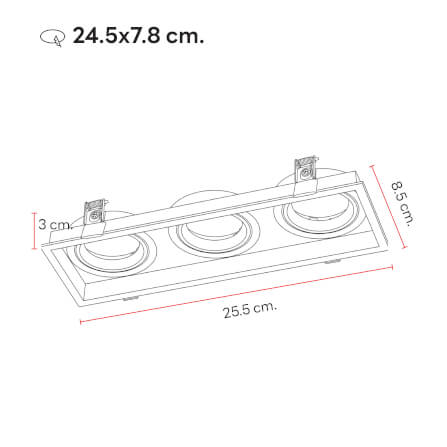 ดาวน์ไลท์ SL LIGHTING 584 ทรงสี่เหลี่ยม สีขาว_2