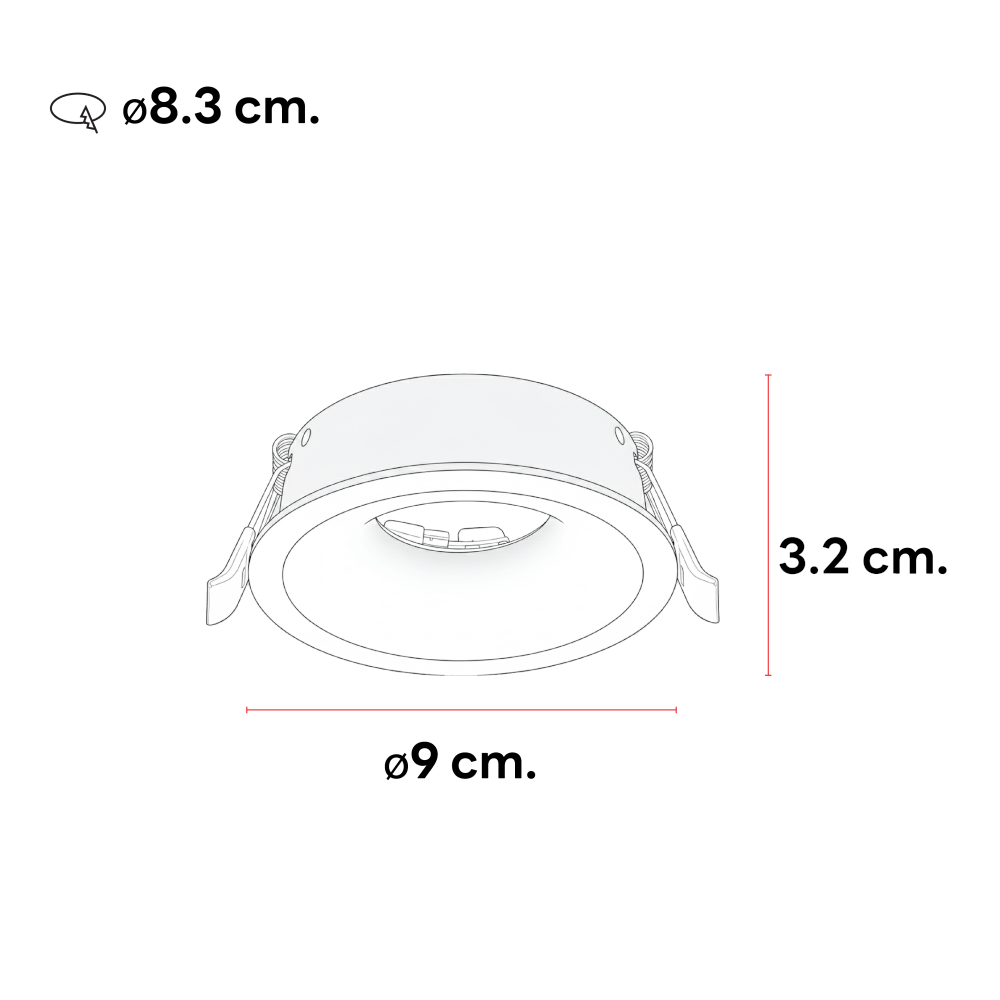 ดาวน์ไลท์ SL LIGHTING 586 ทรงกลม สีดำ