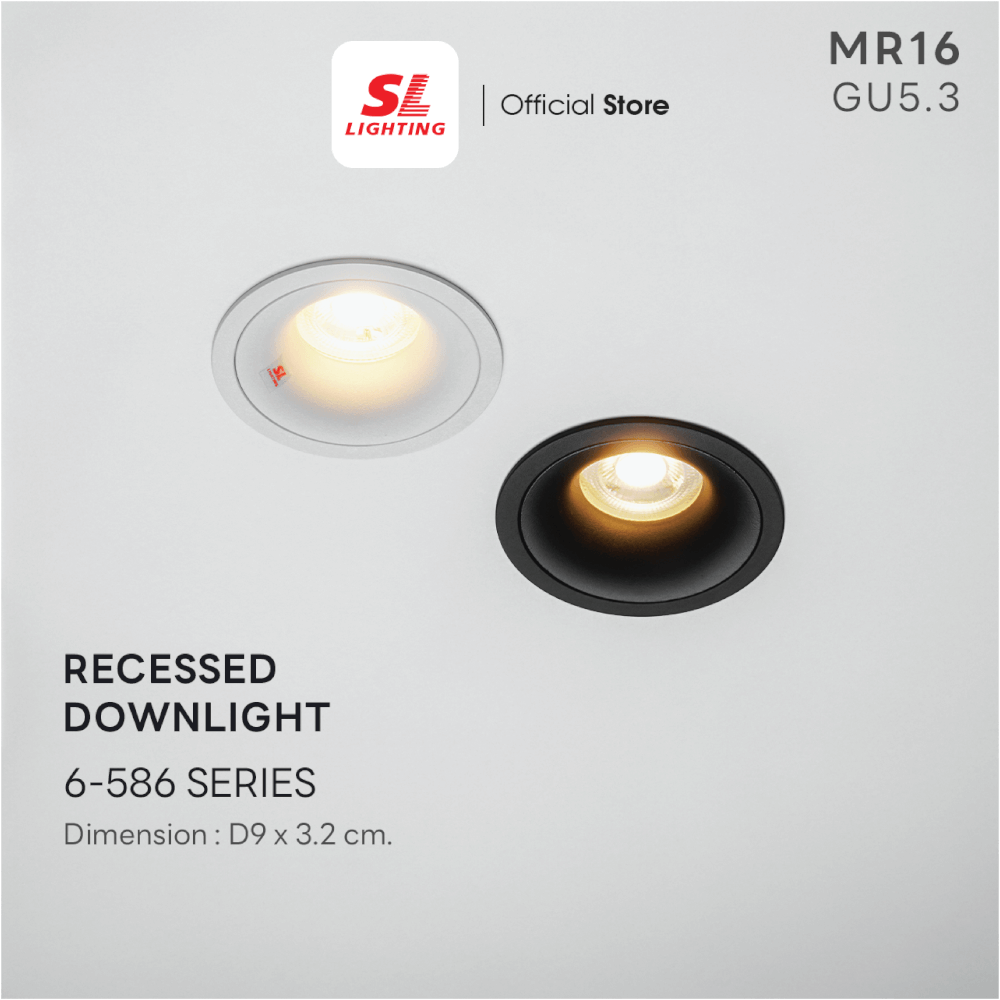 ดาวน์ไลท์ SL LIGHTING 586 ทรงกลม สีขาว