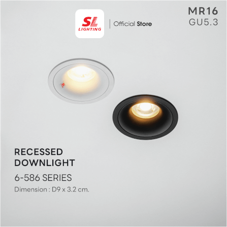 ดาวน์ไลท์ SL LIGHTING 586 ทรงกลม สีขาว_7