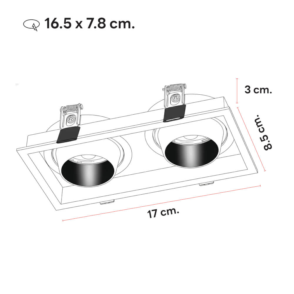 ดาวน์ไลท์ SL LIGHTING 594-2 สีขาว สี่เหลี่ยม