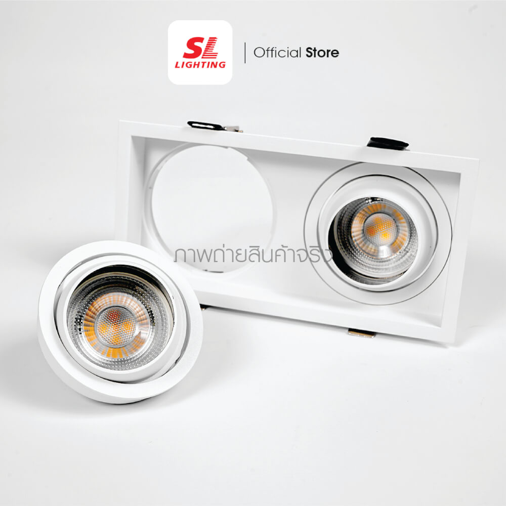 ดาวน์ไลท์ SL LIGHTING 594-2 สีขาว สี่เหลี่ยม