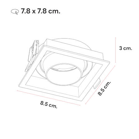 ดาวน์ไลท์ SL LIGHTING 594 สีขาว สี่เหลี่ยม_3
