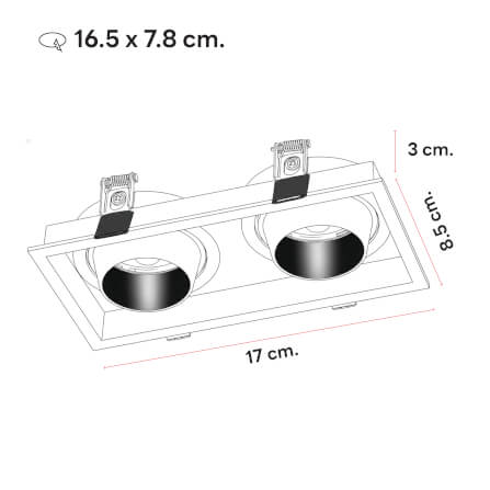 ดาวน์ไลท์ SL LIGHTING 594-2 สีขาว สี่เหลี่ยม_3