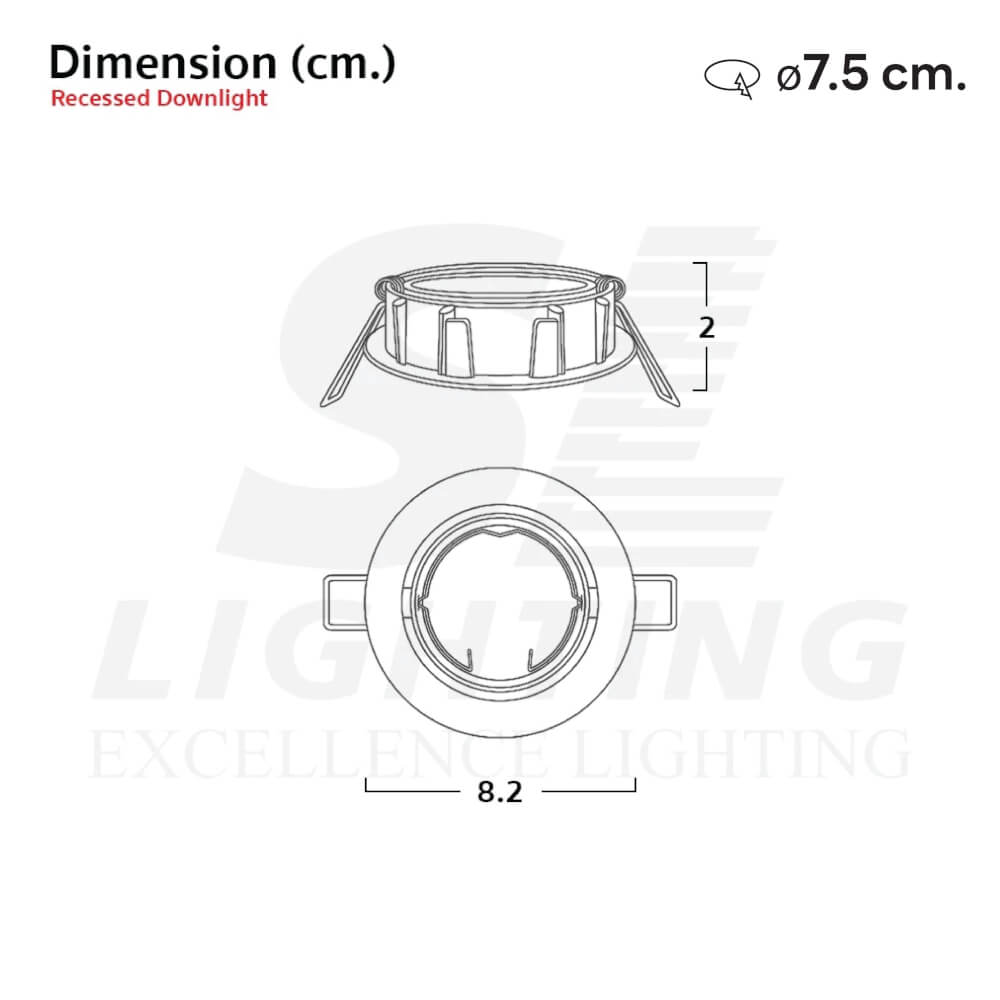 ดาวน์ไลท์ SL LIGHTING 514 ทรงกลม สีขาว