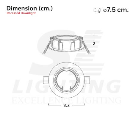 ดาวน์ไลท์ SL LIGHTING 514 ทรงกลม สีขาว_2