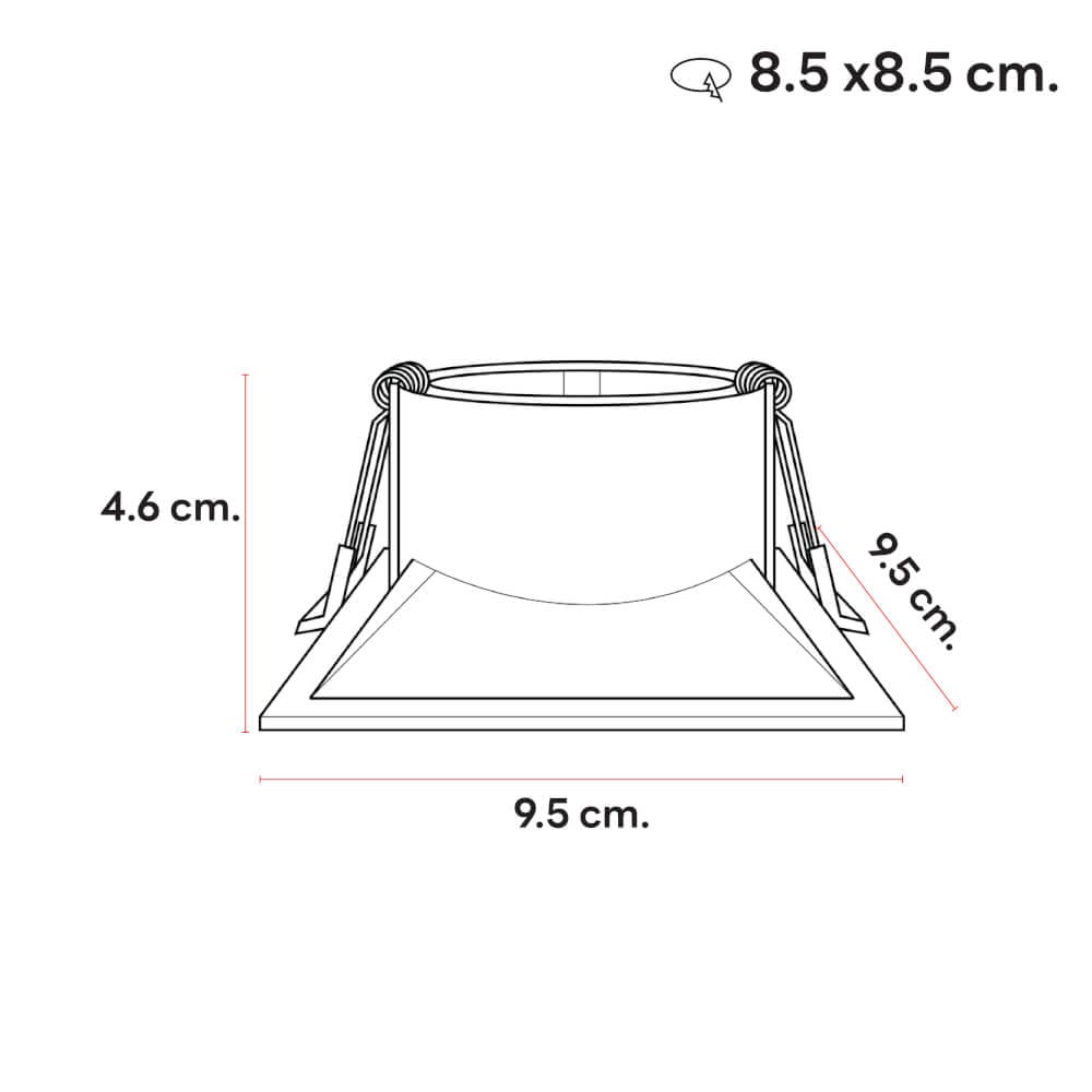 ดาวน์ไลท์ SL LIGHTING 572 สีดำ สี่เหลี่ยม