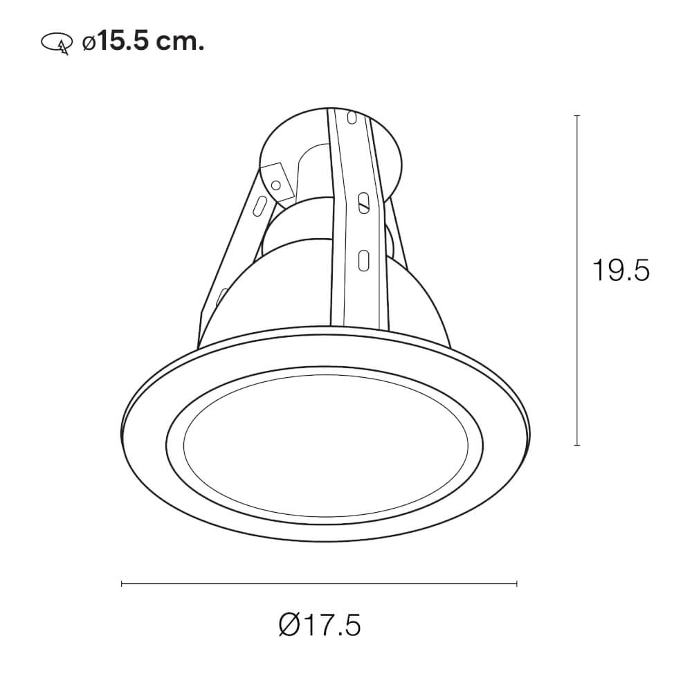 ดาวน์ไลท์ SL LIGHTING 625 5 นิ้ว ทรงกลม สีขาว (หน้ากระจก)