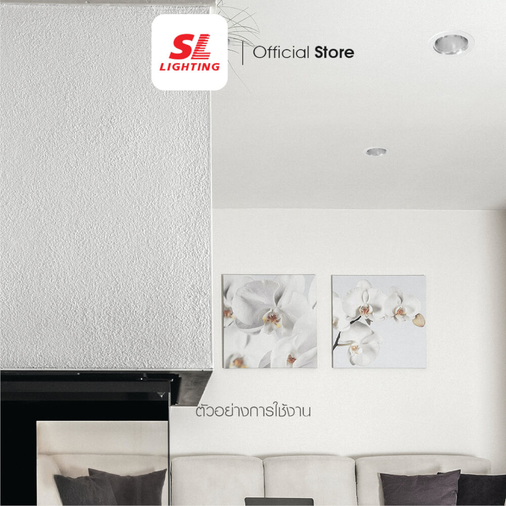 ดาวน์ไลท์ SL LIGHTING G-620 4 นิ้ว ทรงกลม สีขาว (หน้ากระจก)