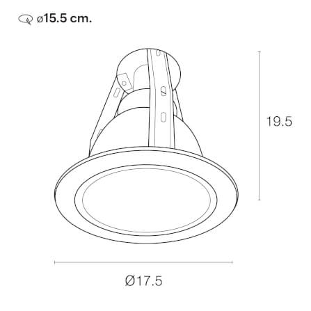 ดาวน์ไลท์ SL LIGHTING 625 5 นิ้ว ทรงกลม สีขาว (หน้ากระจก)_1