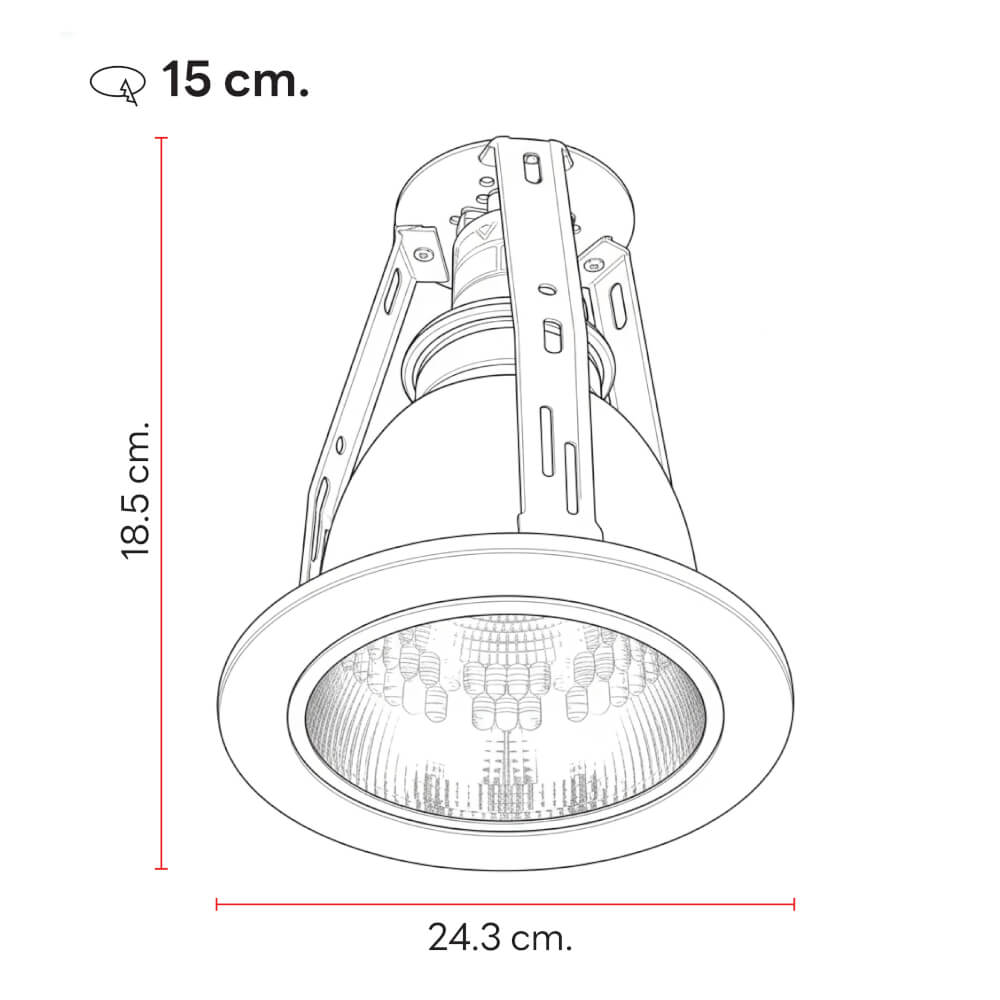 ดาวน์ไลท์ SL LIGHTING 625 ทรงกลม สีขาว