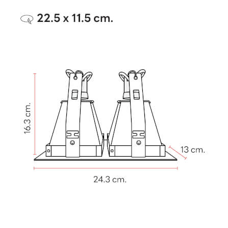 ดาวน์ไลท์ SL LIGHTING 630 ทรงสี่เหลี่ยม สีขาว_3