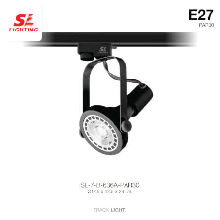 แทรคไลท์ ติดราง E27 PAR30 SL LIGHTING 636A สีดำ_1