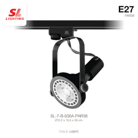 แทรคไลท์ ติดราง E27 PAR38 SL LIGHTING 636A สีดำ_1