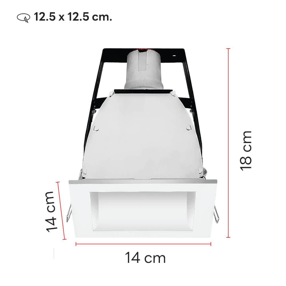 ดาวน์ไลท์ SL LIGHTING 640 4 นิ้ว ทรงสี่เหลี่ยม สีขาว