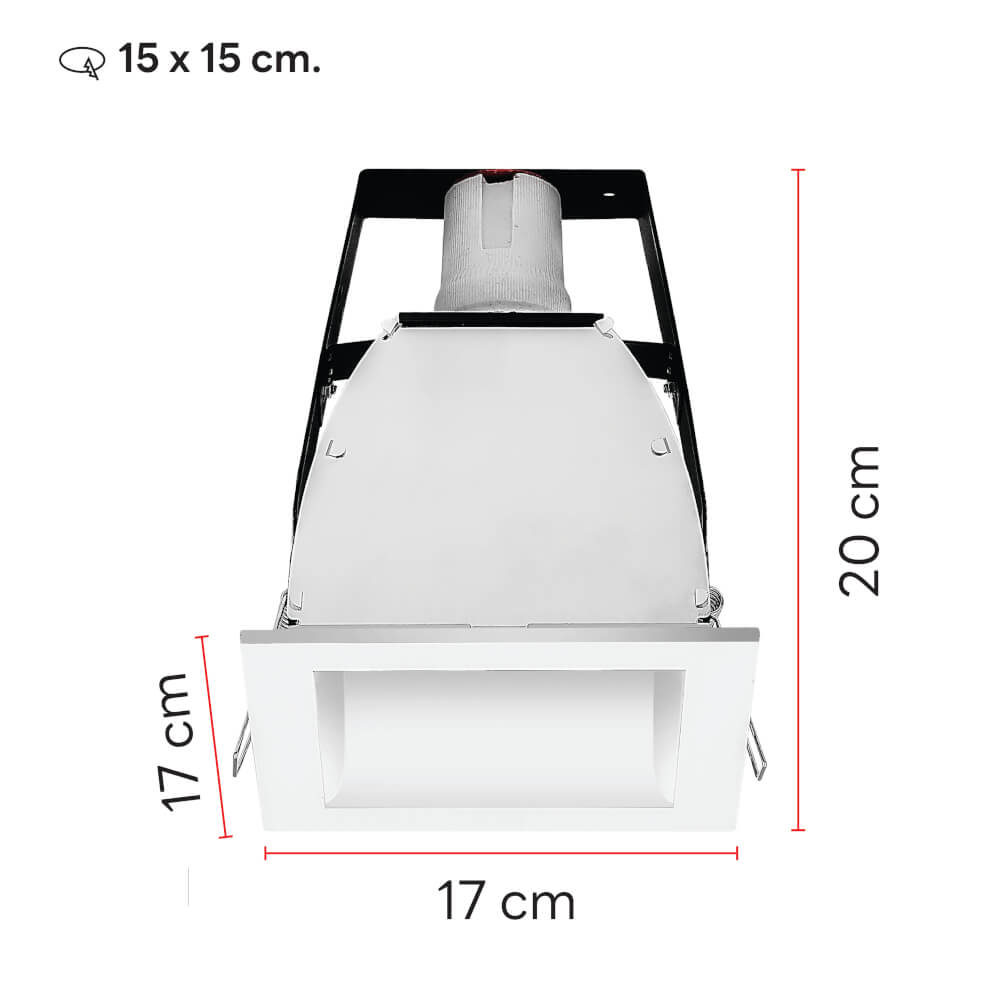ดาวน์ไลท์ SL LIGHTING 640 6 นิ้ว ทรงสี่เหลี่ยม สีขาว
