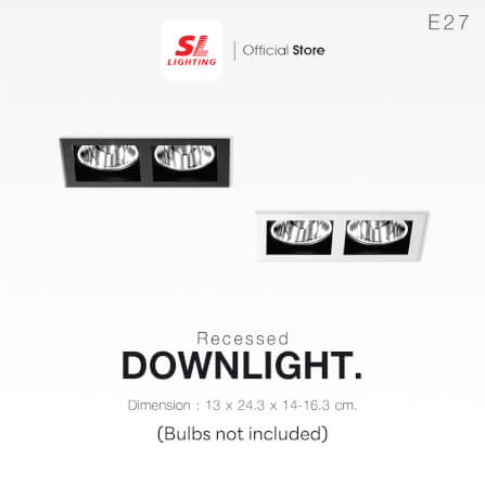 ดาวน์ไลท์ SL LIGHTING 662 10 นิ้ว ทรงสี่เหลี่ยม สีดำ_3