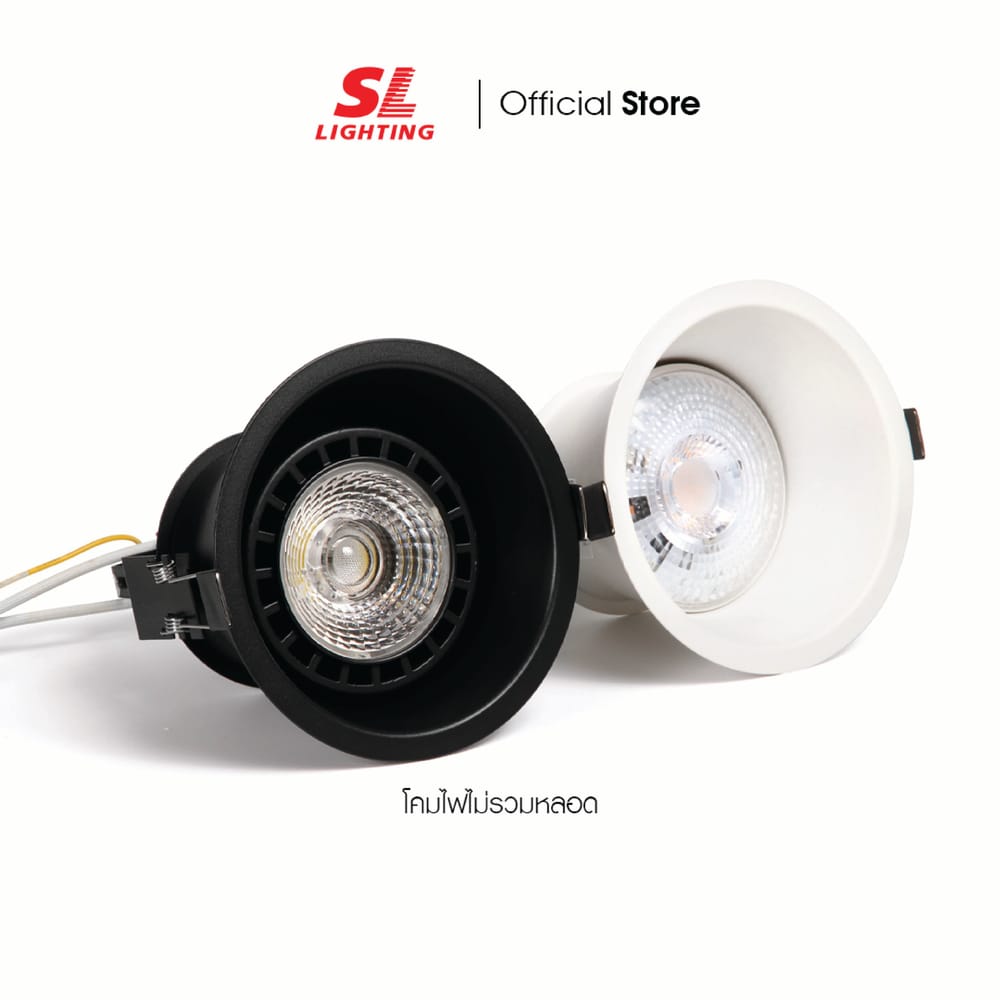 ดาวน์ไลท์ SL LIGHTING 666 กลม PAR30 E27 สีดำ