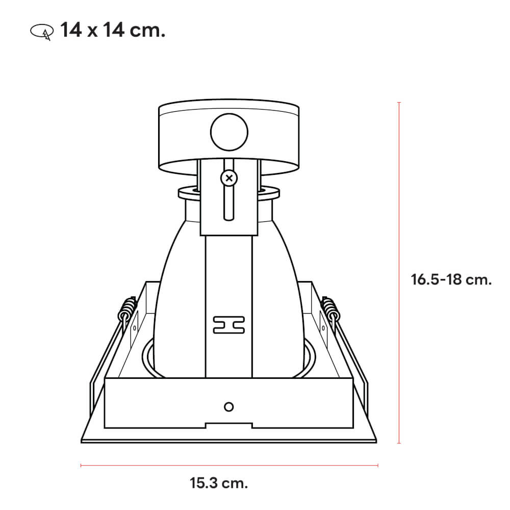 ดาวน์ไลท์ SL LIGHTING 667 6 นิ้ว ทรงสี่เหลี่ยม สีขาว