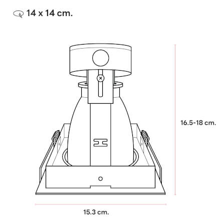 ดาวน์ไลท์ SL LIGHTING 667 6 นิ้ว ทรงสี่เหลี่ยม สีขาว_2