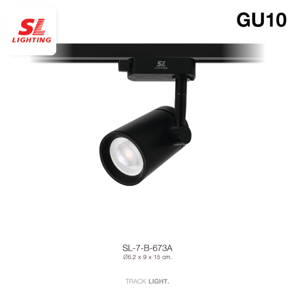 แทรคไลท์ ติดราง GU10 SL LIGHTING 673A สีดำ