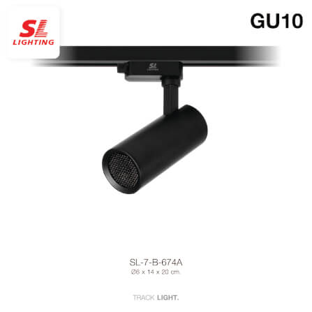 แทรคไลท์ ติดราง GU10 SL LIGHTING 674A สีดำ_1