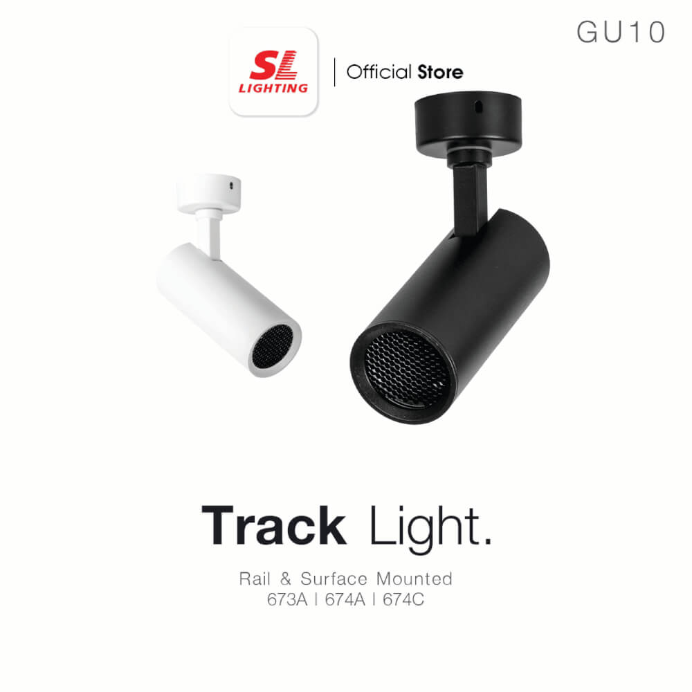 แทรคไลท์ ติดลอย GU10 SL LIGHTING 674C สีดำ