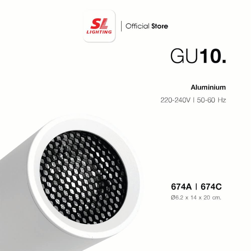 แทรคไลท์ ติดลอย GU10 SL LIGHTING 674C สีดำ
