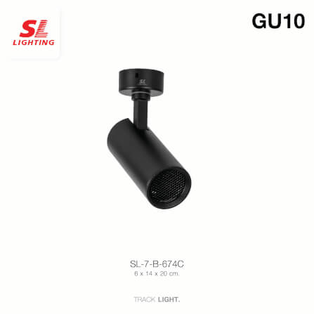 แทรคไลท์ ติดลอย GU10 SL LIGHTING 674C สีดำ_1
