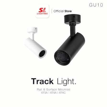 แทรคไลท์ ติดลอย GU10 SL LIGHTING 674C สีดำ_3