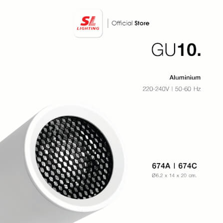 แทรคไลท์ ติดลอย GU10 SL LIGHTING 674C สีดำ_2