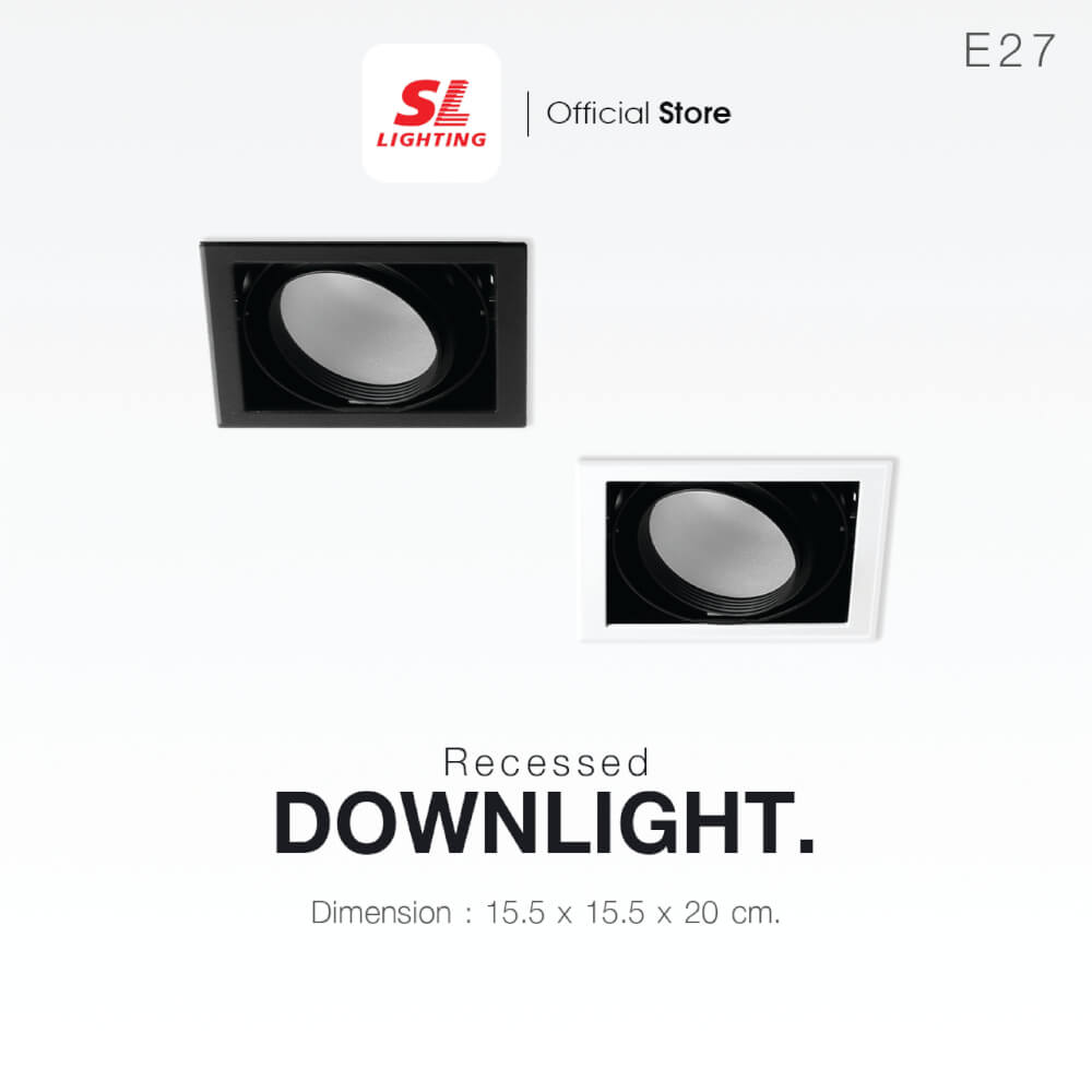 ดาวน์ไลท์ SL LIGHTING 679 ทรงสี่เหลี่ยม สีขาว